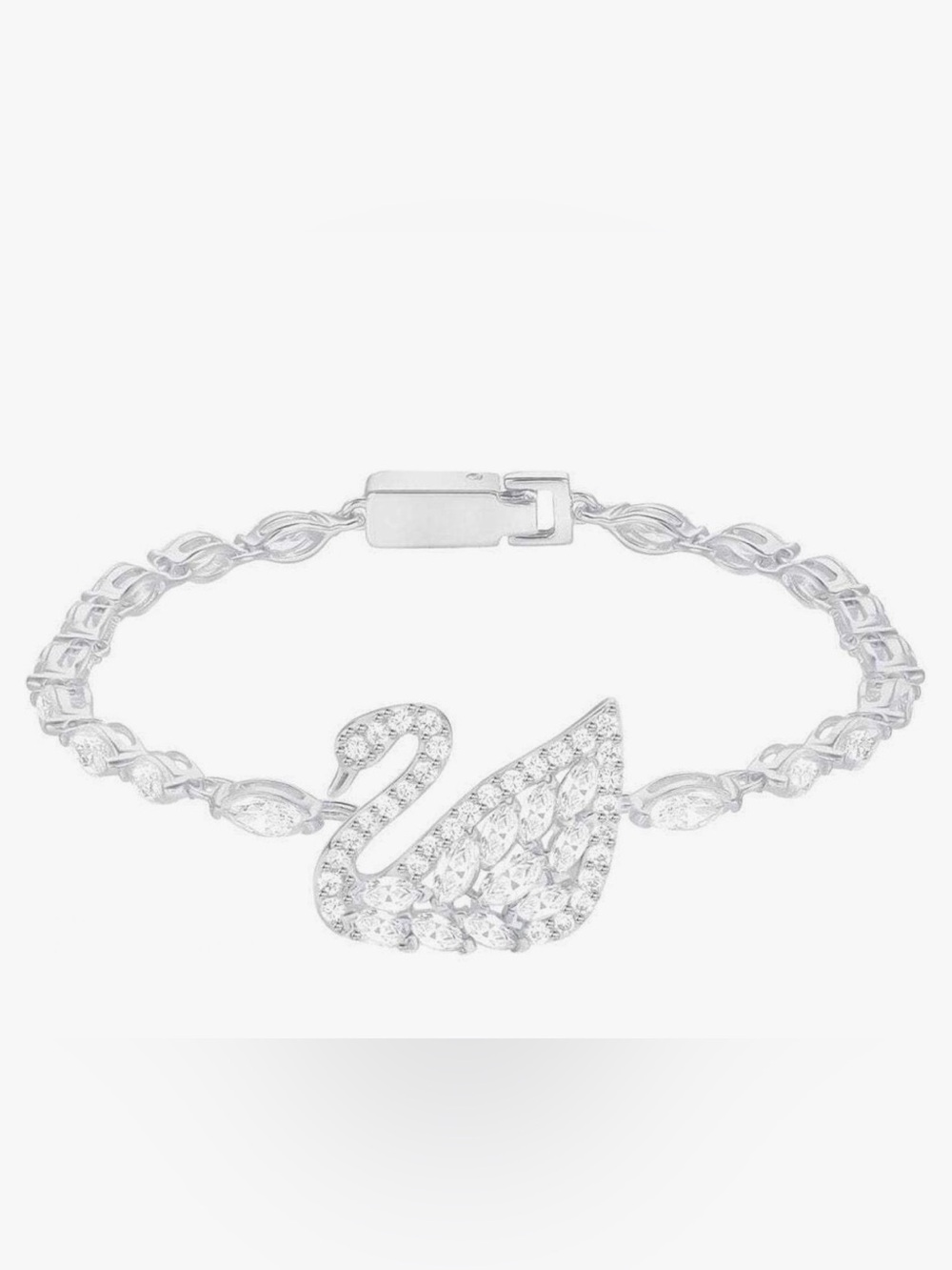 NWT Swarovski Swan Lake Bracelet Marquise-shaped Crystal Rhodium
